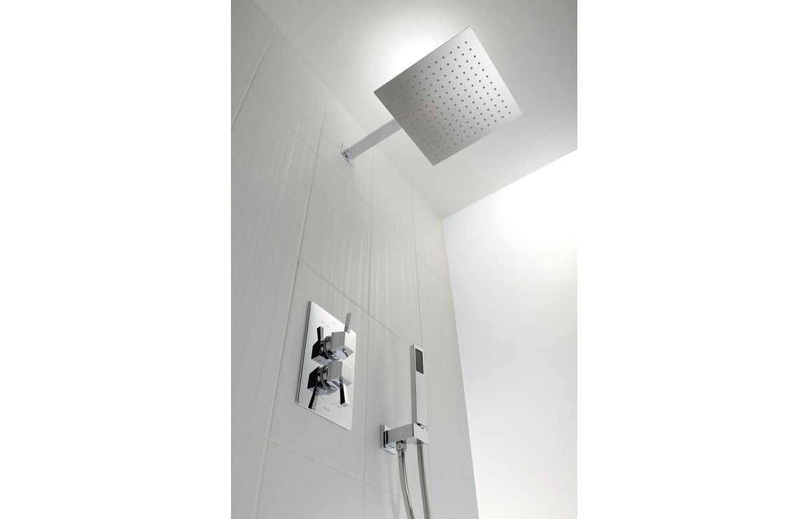 Abode Storm Slimline 300x300x3mm Square Showerhead - St/Steel