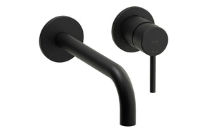 Abode Harmonie Wall Mounted Basin / Bath Mixer - Matt Black