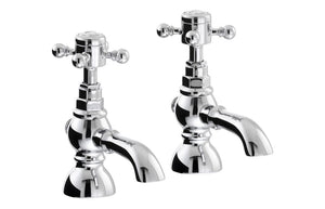 Abode Sentiment Bath Pillar Taps - Chrome