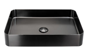 Abode Iox 500x350mm Tablet Steel Basin - PVD Black