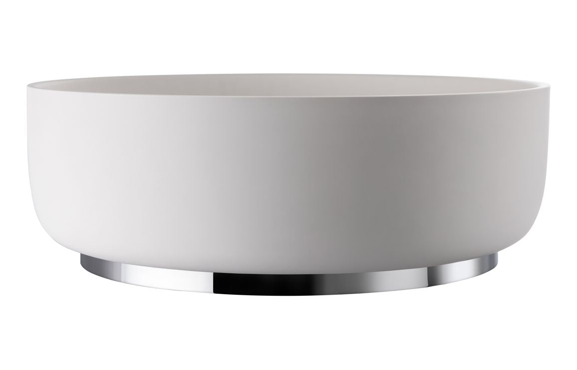 Abode Cava Round Basin Plinth - Chrome