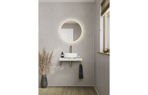 Abode Cava 375mm Round Basin - Chalk White