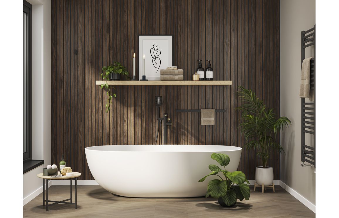 Abode Uno Single Towel Rail - Matt Black