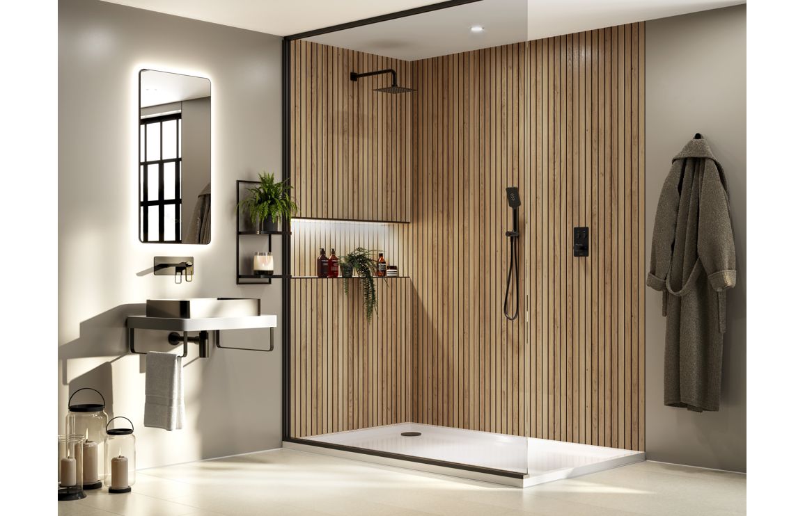 Abode Uno 200x200mm Shower Head - Matt Black