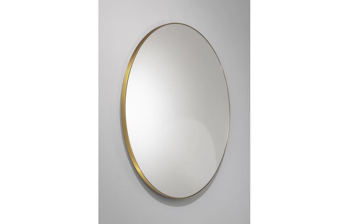 Abode Mayar 600mm Round Mirror - Brushed Brass
