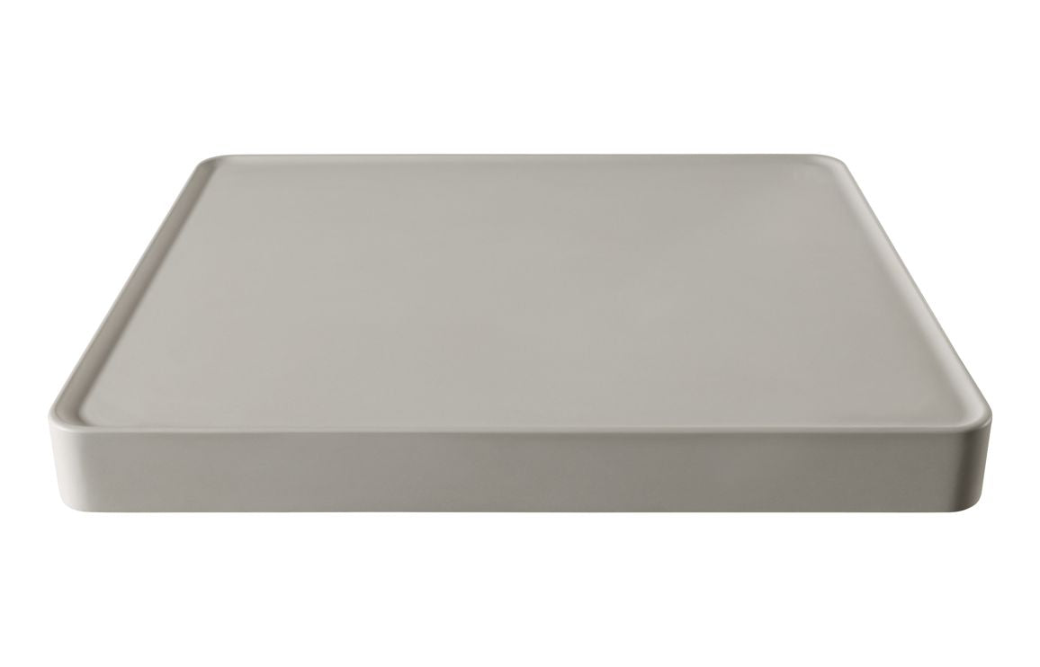Abode Tableau/Iox Shelf & Tablet Basin Set - Pebble Grey w/Matt Black Finishes