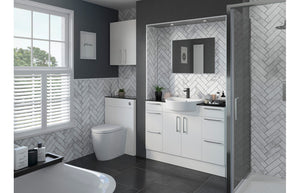 ROWALLAN 2200x330mm Tall End Panel - White Gloss