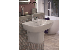 IONA 600x400mm 1TH Basin & Semi Pedestal