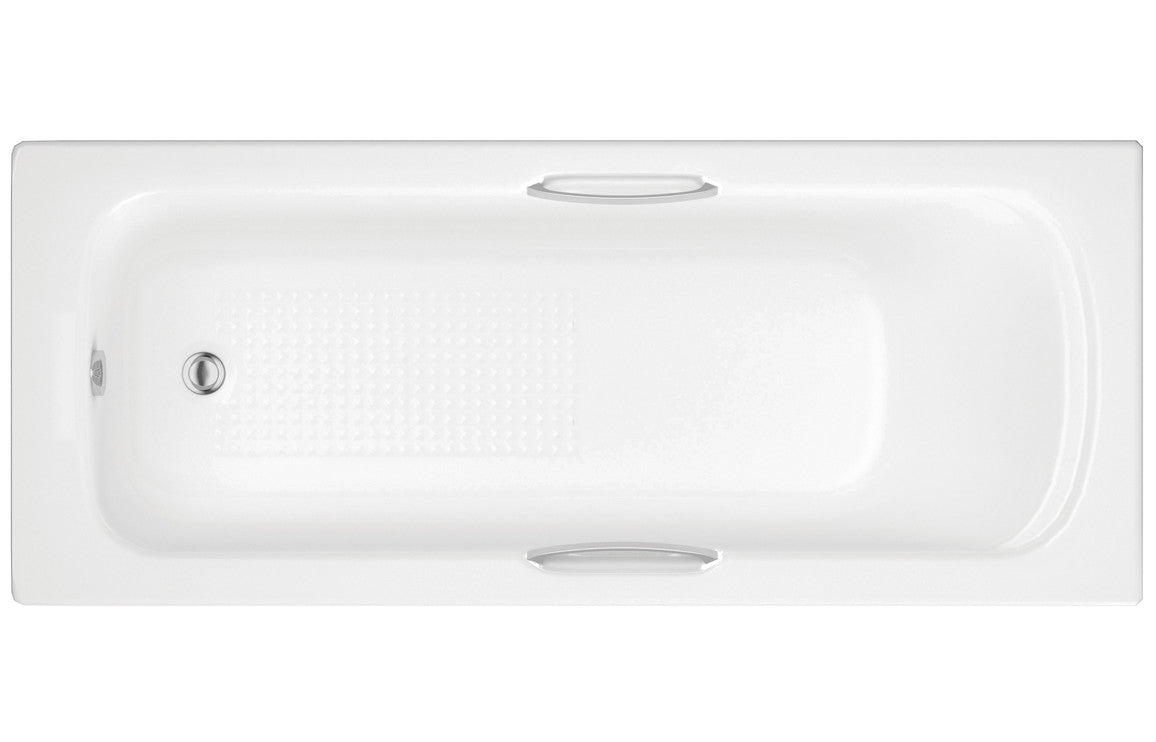 CLASSIC Single End Twin Grip Textured Base 8mm 1700x700x510mm 2TH Bath