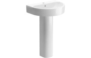 ORKNEY 555x430mm 1TH Basin & Full Pedestal