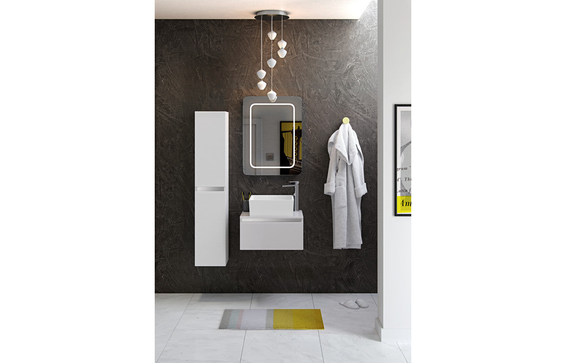 GRANGE 300mm 2 Door Wall Hung Tall Unit - White Gloss