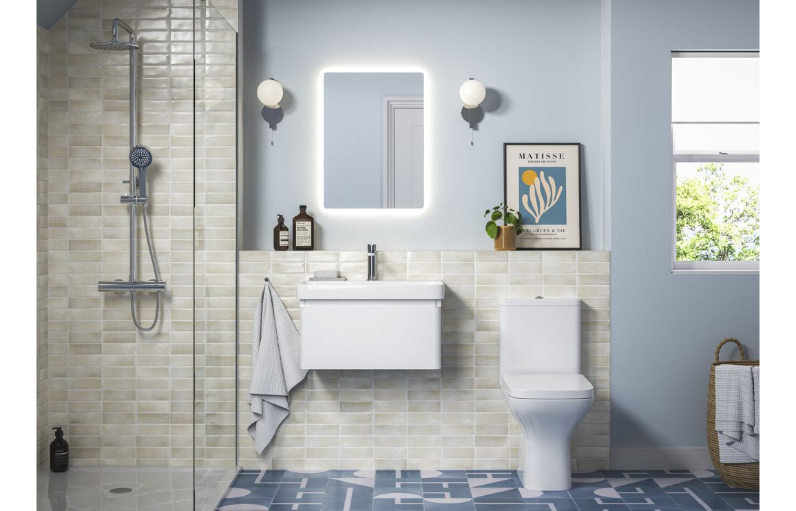 FAIRMONT 350mm Wall Hung 1 Door Tall Unit - Matt White