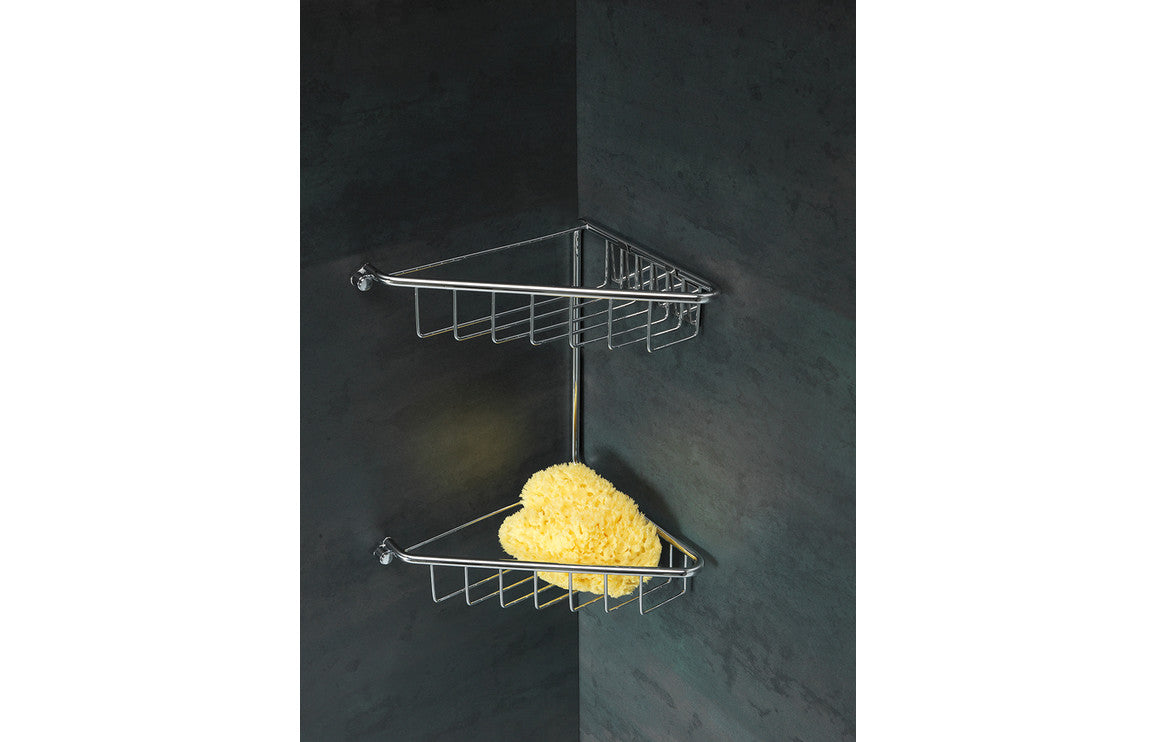 ONYX 2-Tier Corner Shower Caddy - Chrome