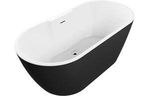 MAJESTIC Freestanding 1655x745x580mm 0TH Bath - Black