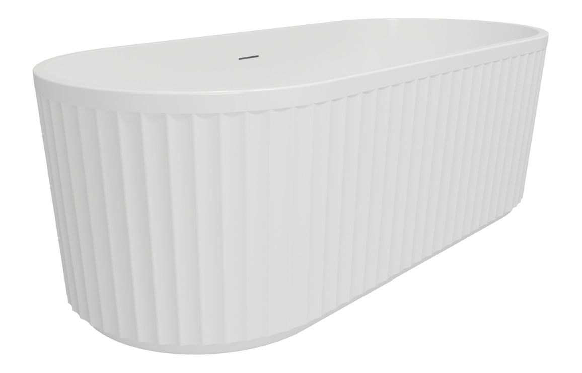ZEN Fluted Freestanding 1700x750x570mm 0TH Bath