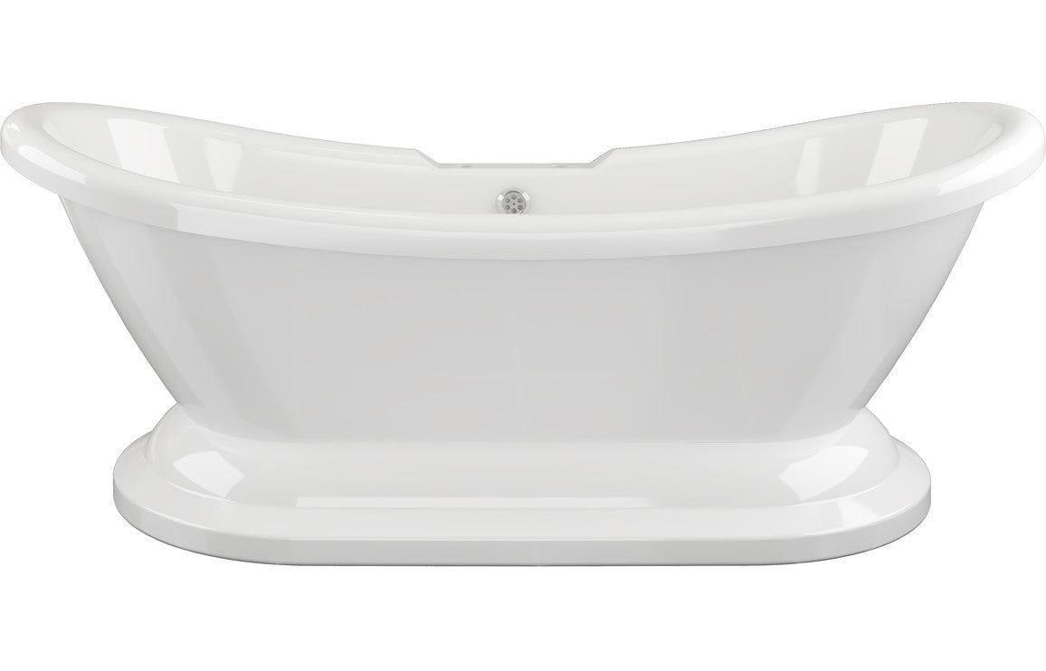 SERENITY Freestanding 1760x700x720mm 2TH Bath w/Base - White