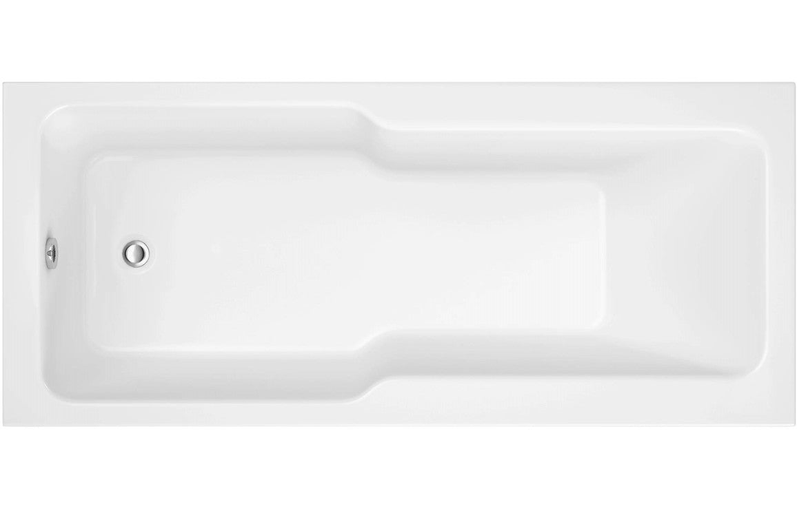 EUPHORIA Straight 1700x750x550mm 0TH C Shower Bath with Legs