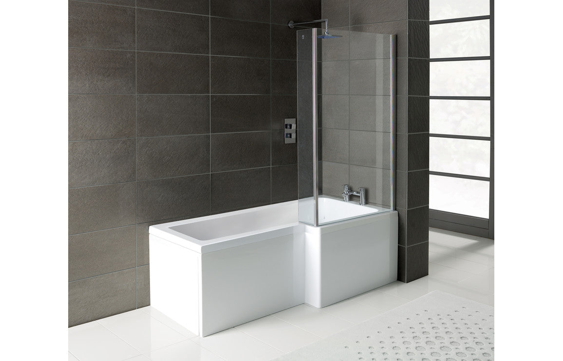 L-Shape 1700x700-850x410mm 0TH Shower Bath & Panel & Screen (LH)