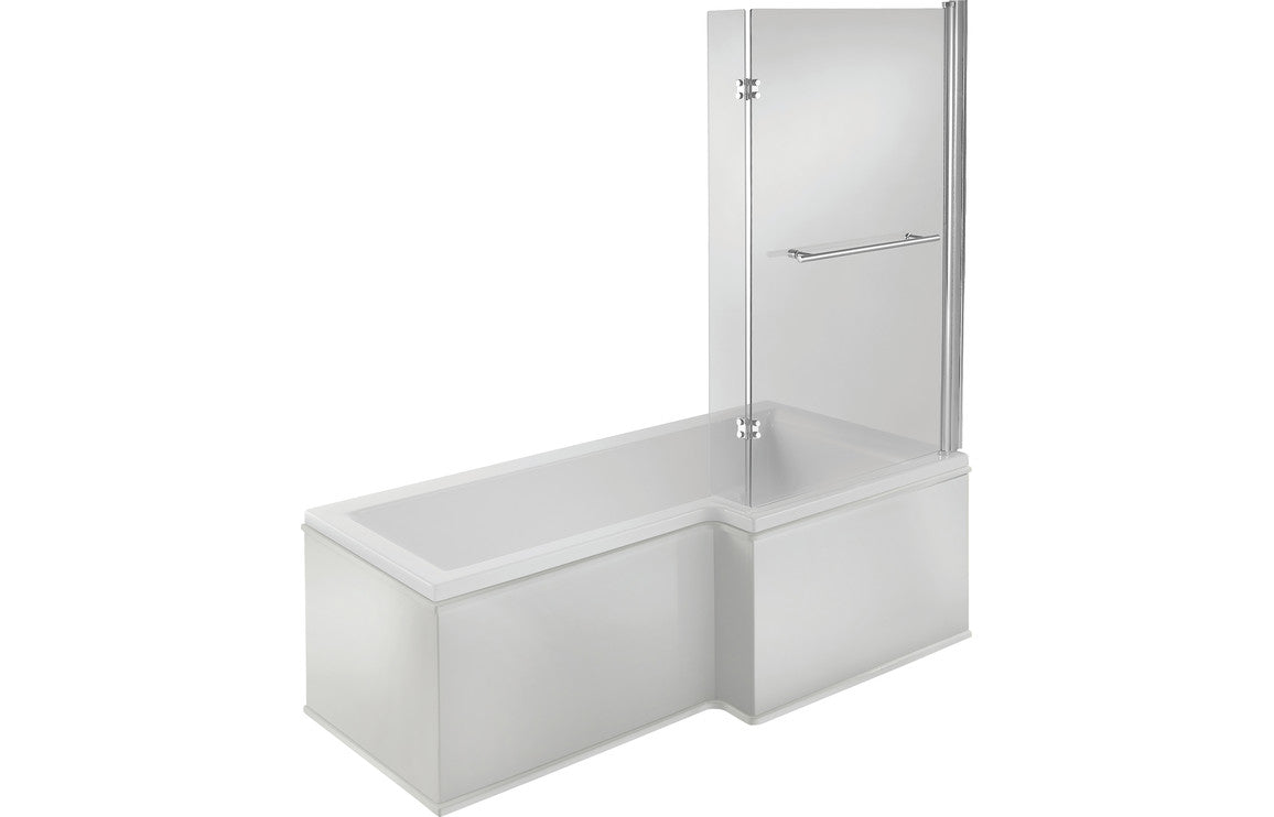 BREEZE L Shape 1700x850x560mm 0TH Shower Bath Pack (LH)
