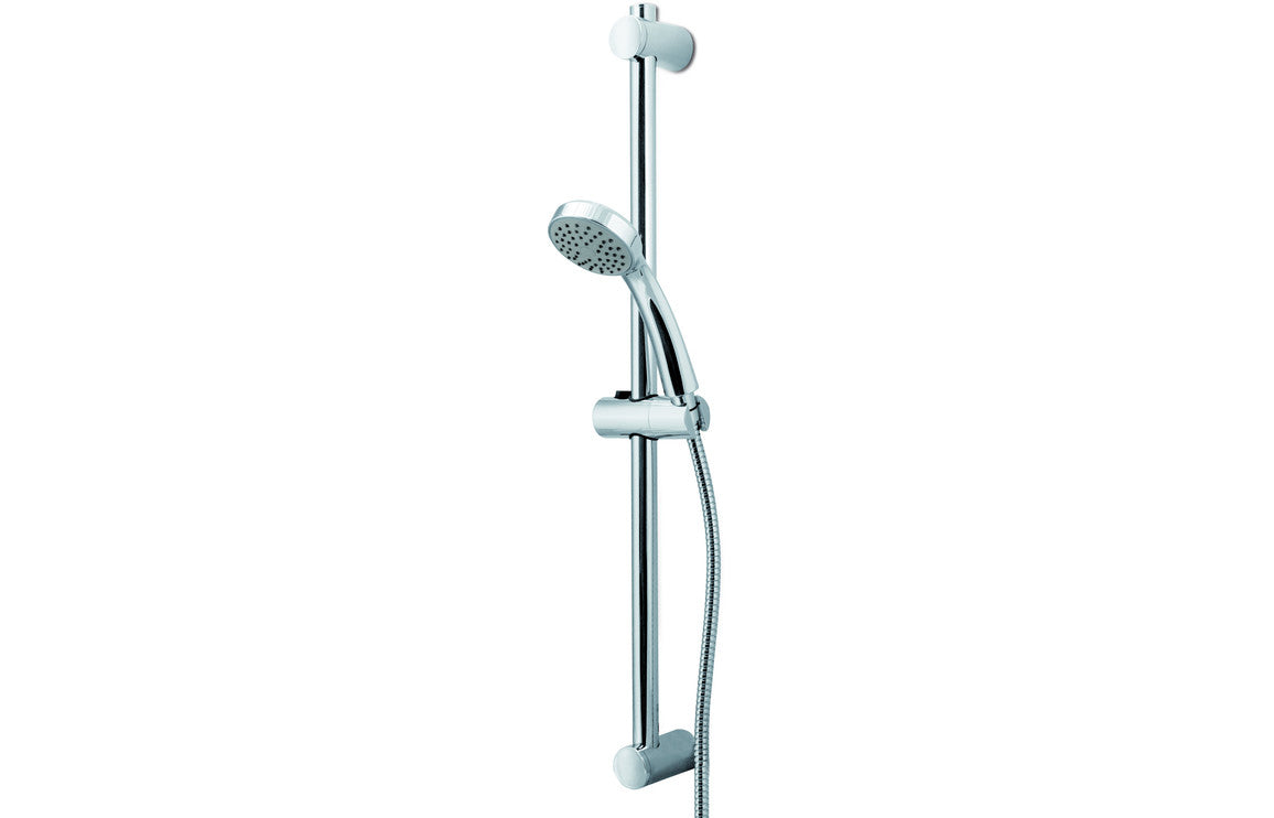 Vema Timea Chrome Riser & Handset & Hose Set