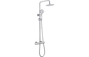 SURGE Cool-Touch Thermostatic Mixer Shower w/Riser & Overhead Kit - Chrome