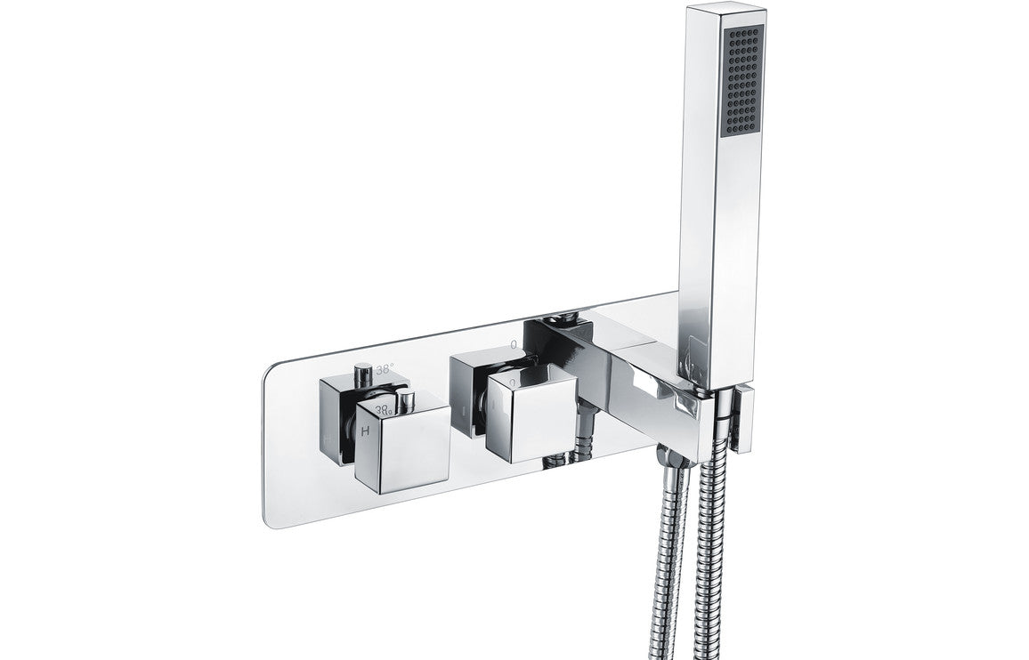 SOURCE Thermostatic Two Outlet Shower Valve w/Handset - Chrome