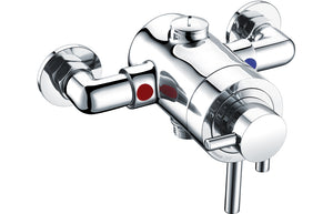Modern Exposed Thermostatic Shower Valve - Chrome
