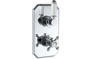DRIFT Traditional Lever Thermostatic Single Outlet Shower Valve - Chrome
