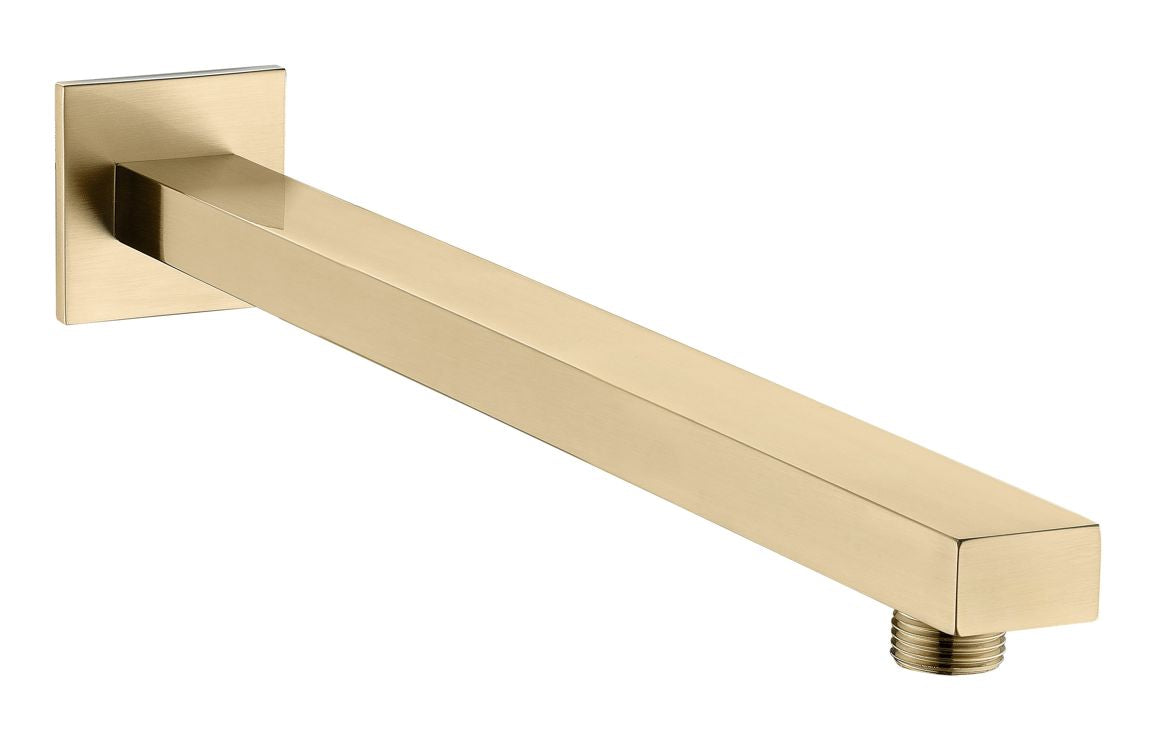 300mm Square Shower Arm - Brushed Brass