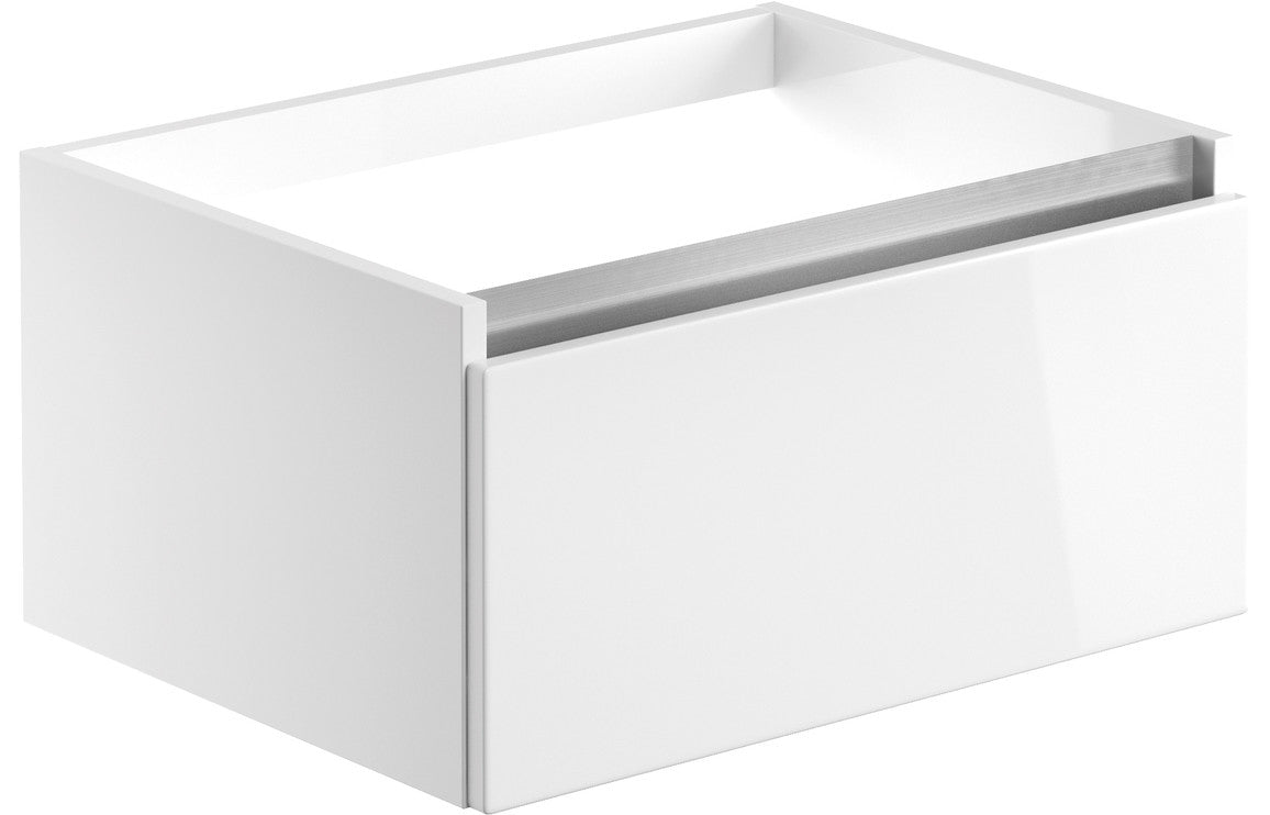 GRANGE 600mm 1 Drawer Wall Hung Basin Unit (No Top) - Latte