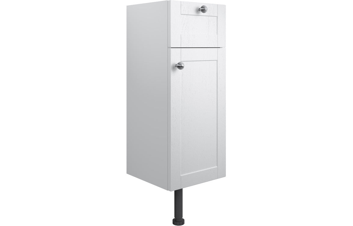 CARRICK 300mm 1 Drawer & 1 Door Base Unit - Satin White Ash