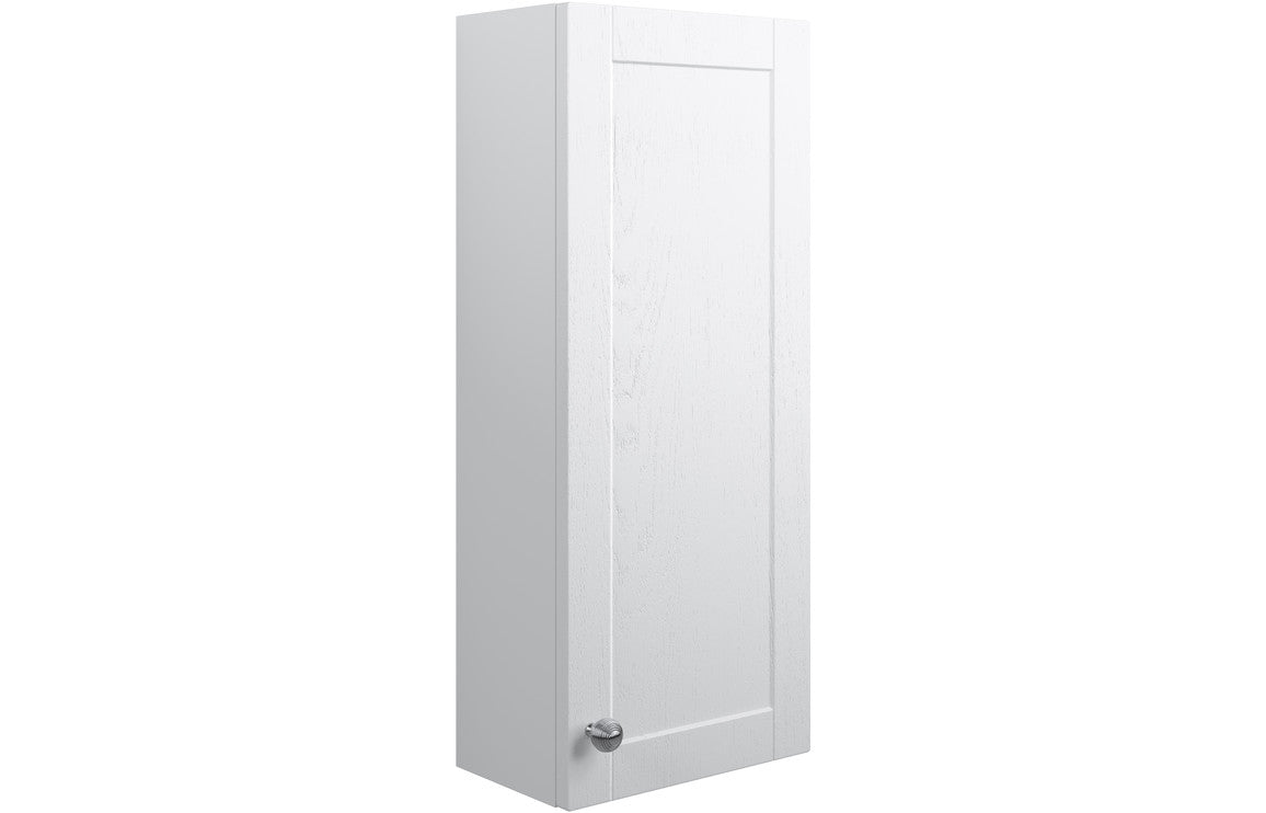 CARRICK 300mm 1 Door Wall Unit - Satin White Ash