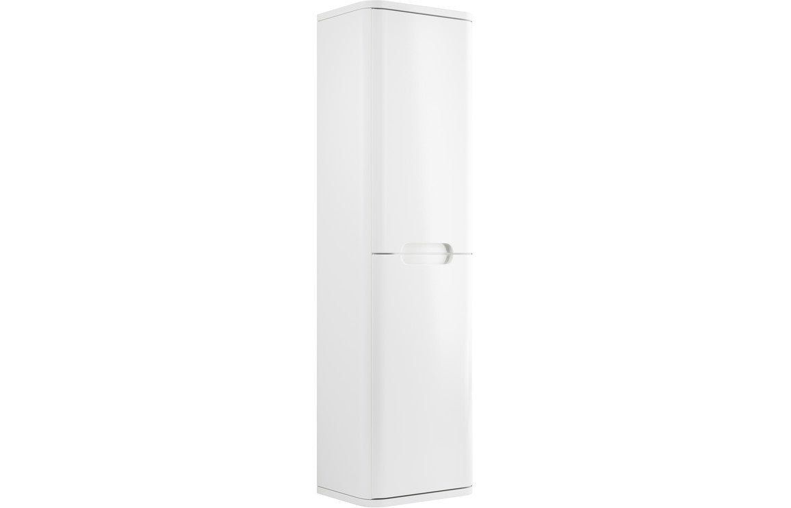 TURNBERRY 350mm 2 Door Wall Hung Tall Unit - White Gloss