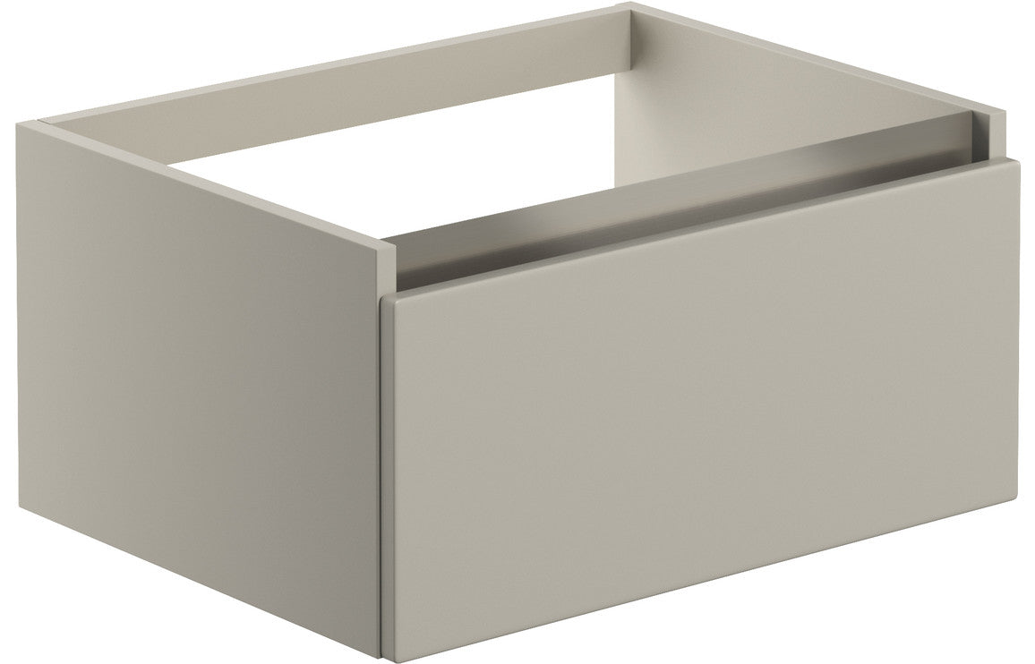 GRANGE 600mm 1 Drawer Wall Hung Basin Unit (No Top) - Latte
