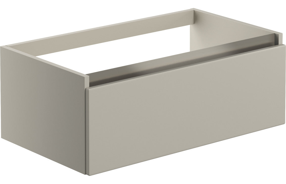 GRANGE 800mm 1 Drawer Wall Hung Basin Unit (No Top) - Latte