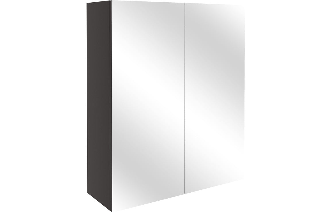 ROWALLAN 600mm Mirrored Wall Unit - Matt Graphite Grey