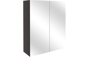 ROWALLAN 600mm Mirrored Wall Unit - Matt Graphite Grey