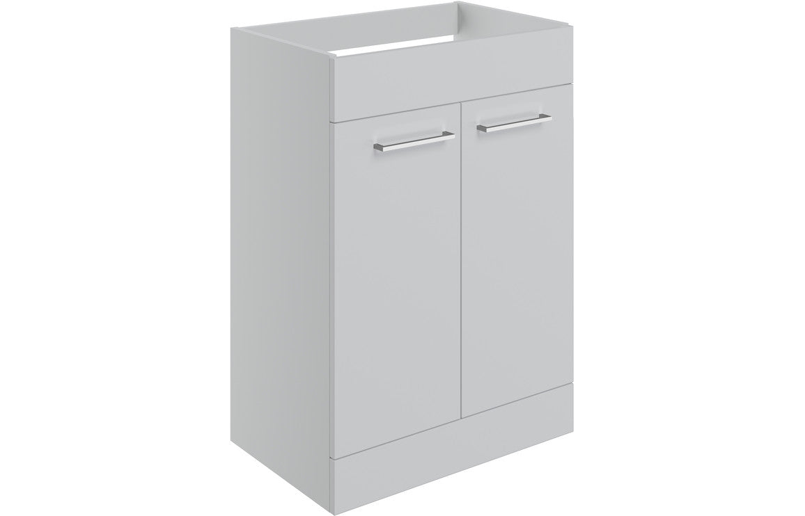 WILSON 590mm Floor Standing 2 Door Basin Unit (No Top) - Anthracite Gloss
