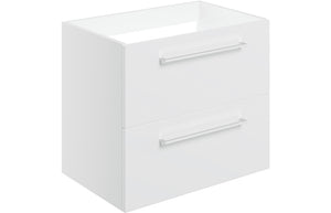 WILSON 590mm Wall Hung 2 Drawer Basin Unit (No Top) - Anthracite Gloss