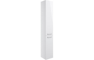 WILSON 350mm Floor Standing 2 Door Tall Unit - White Gloss