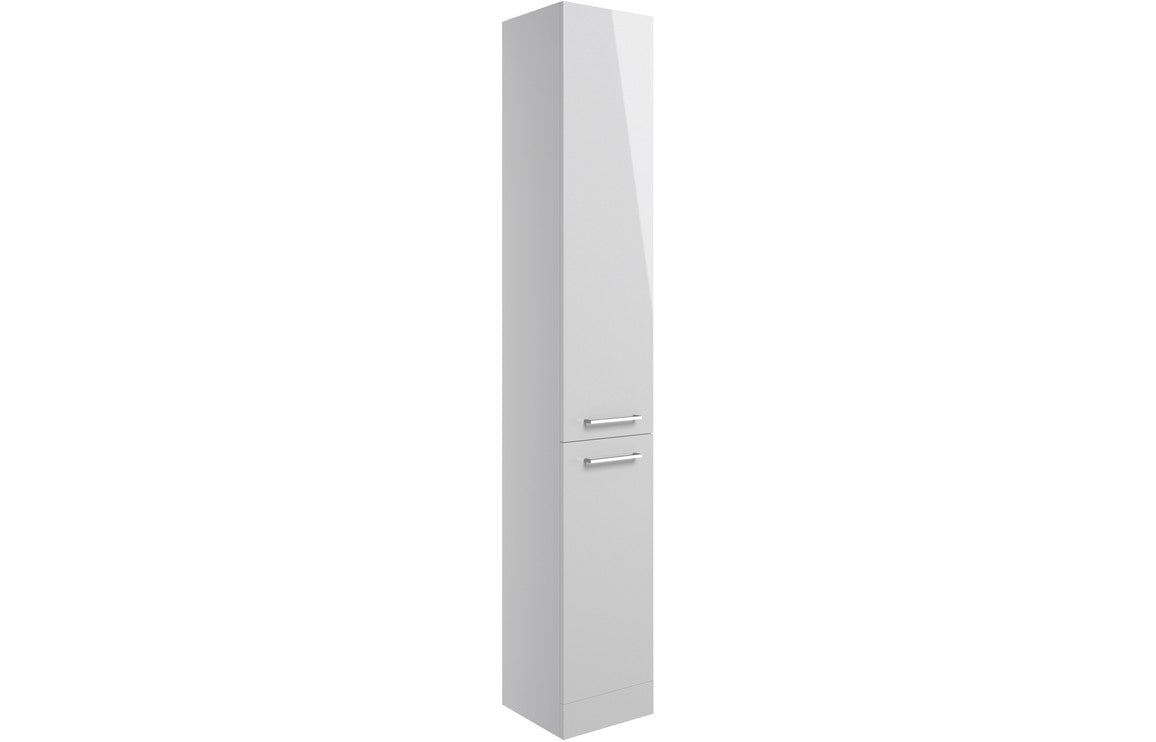 WILSON 350mm Floor Standing 2 Door Tall Unit - Grey Gloss