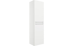 TROON 454mm Wall Hung 2 Door Tall Unit - White Gloss