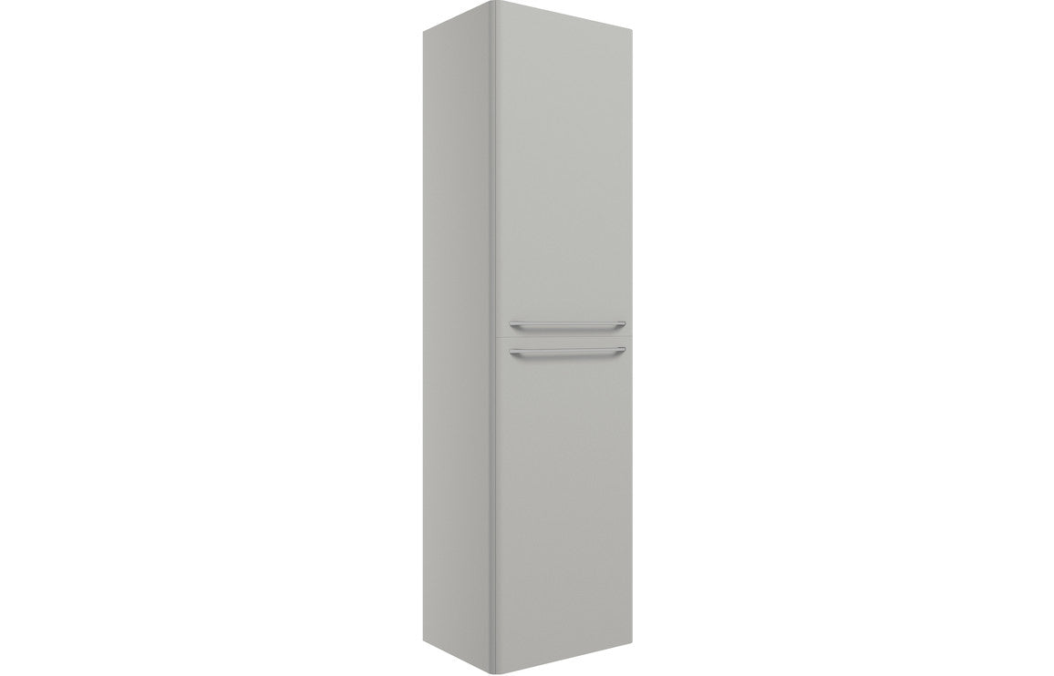 TROON 454mm Wall Hung 2 Door Tall Unit - Grey Gloss