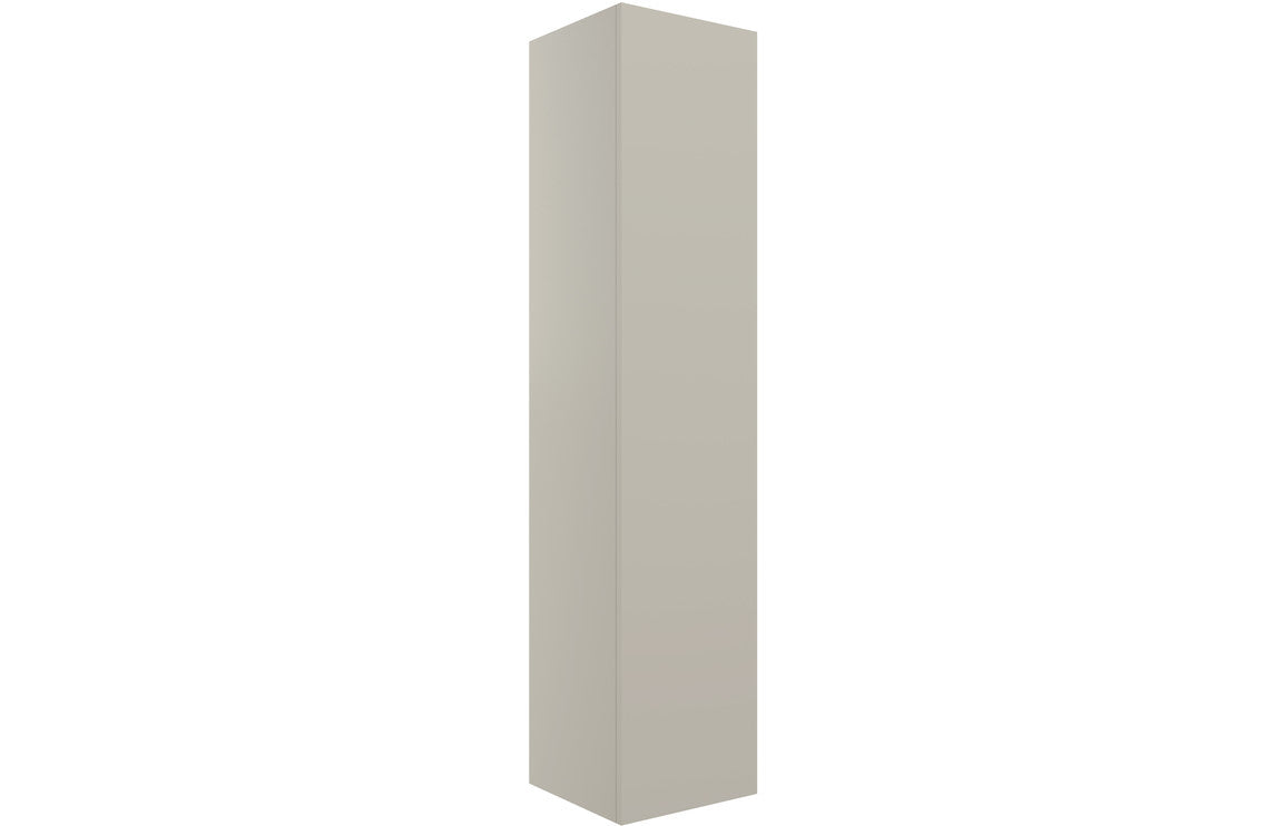 IRVINE 350mm Wall Hung 1 Door Tall Unit - Matt Latte