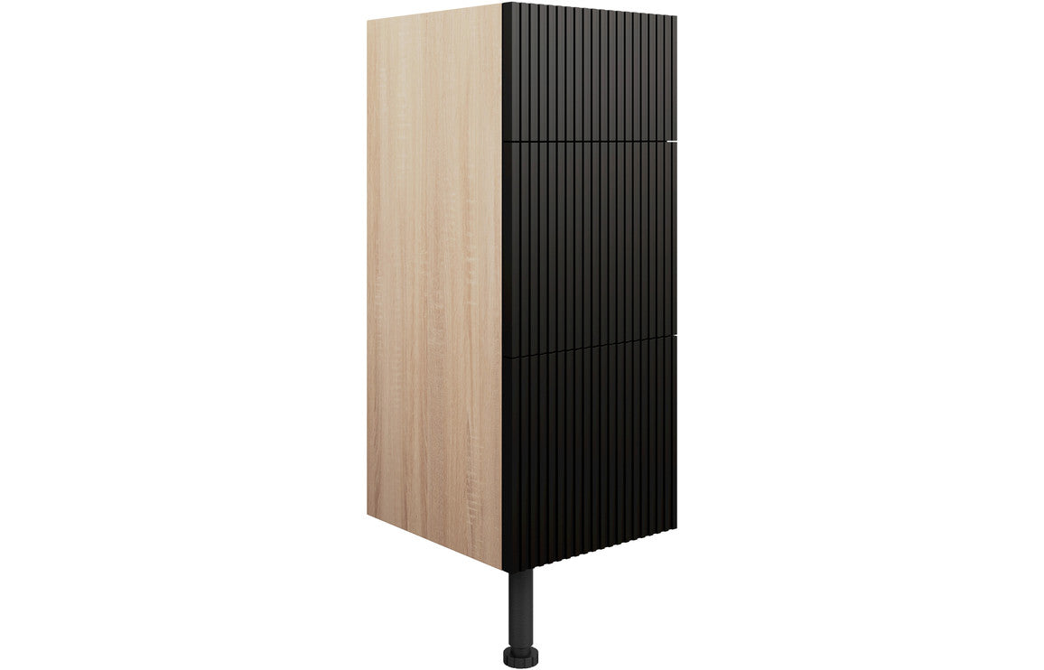 FENWICK 300mm 3 Drawer Base Unit - Matt Graphite Grey