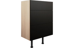 FENWICK 600mm 3 Drawer Base Unit - Matt Graphite Grey