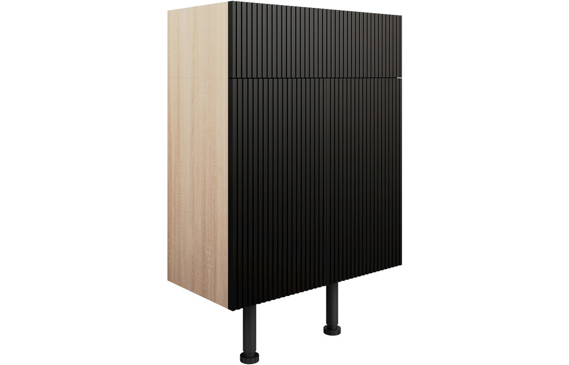 FENWICK 600mm 2 Door Basin Unit - Matt Graphite Grey