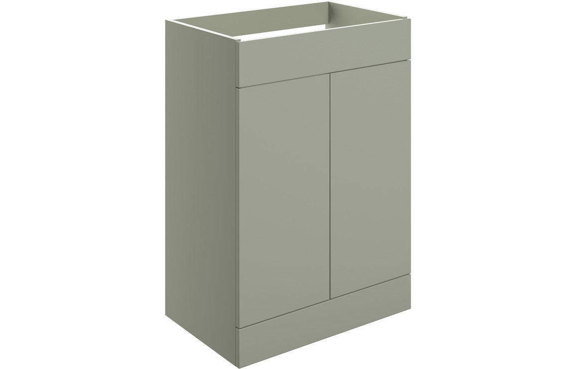 IRVINE 590mm Floor Standing 2 Door Basin Unit (No Top) - Matt Antique Rose