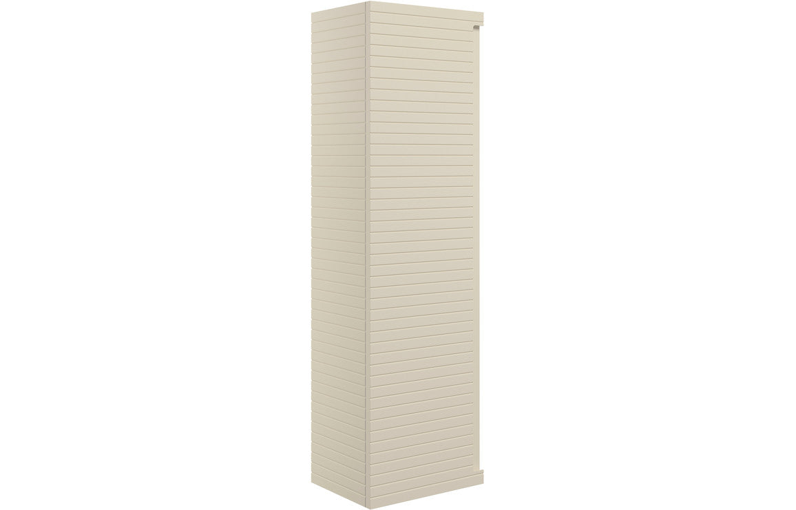 BARASSIE 350mm Wall Hung 1 Door Tall Unit - Matt Cotton