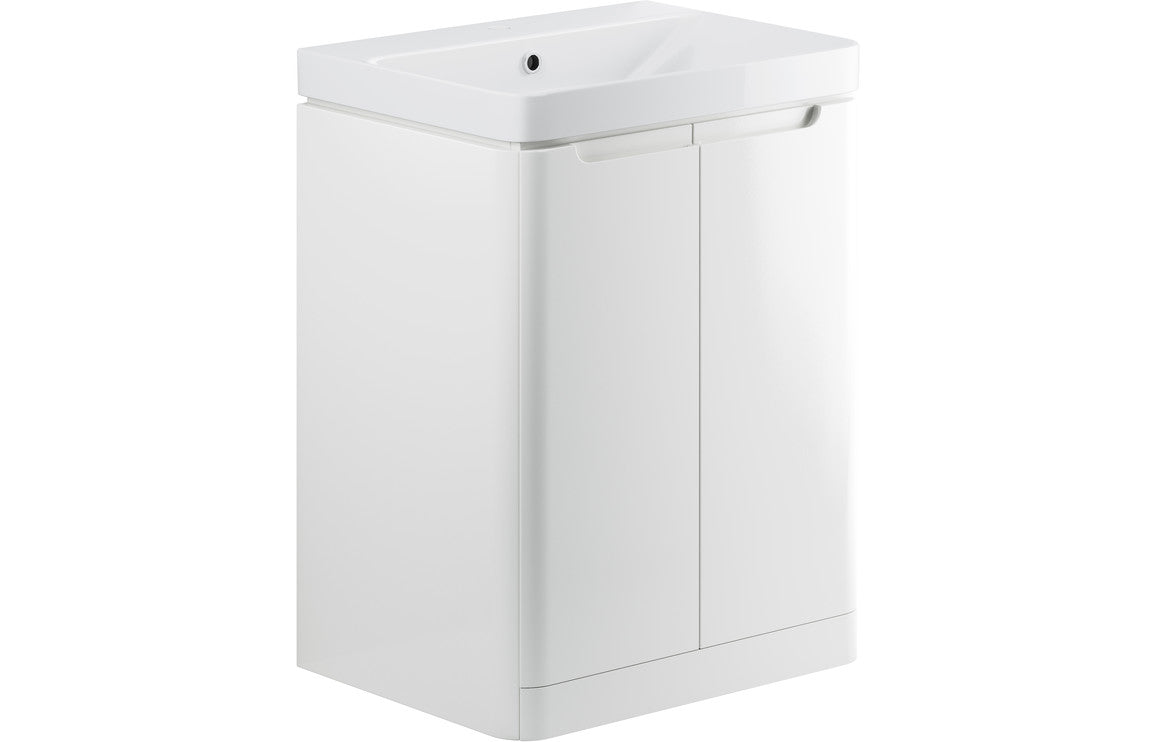 TURNBERRY 600mm 2 Door Floor Standing Basin Unit - Matt Grey